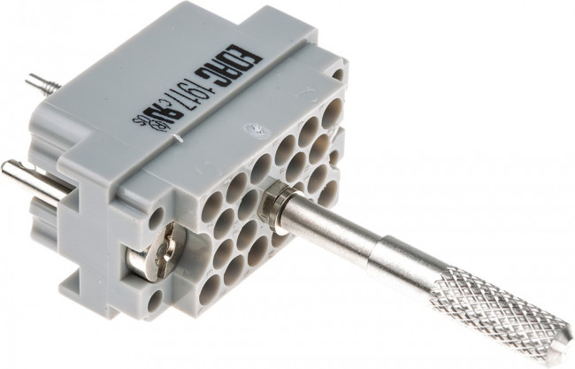 516-020-000 301, Корпус разъема, серый, активация винтом и оборудование с поляризацией, Серия 516, Штекер