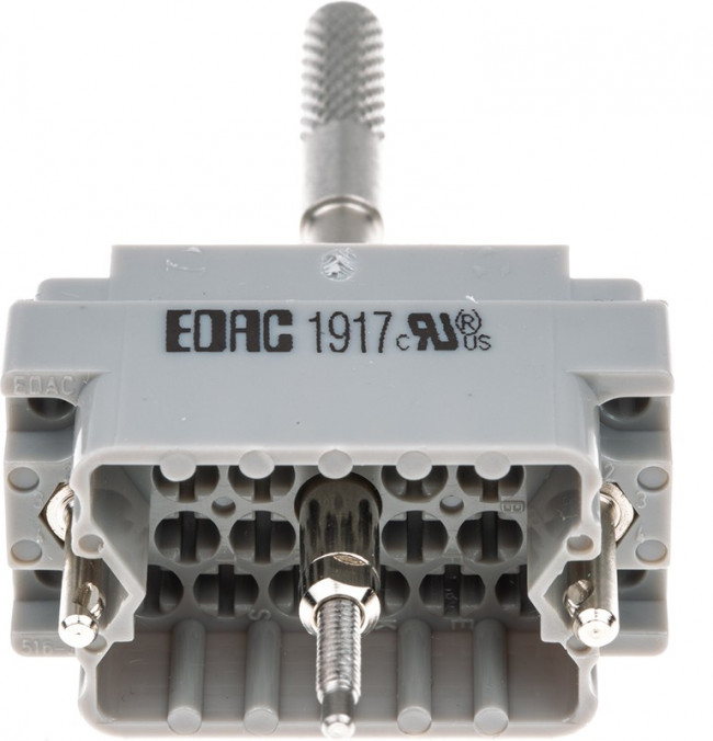 516-020-000 301, Корпус разъема, серый, активация винтом и оборудование с поляризацией, Серия 516, Штекер