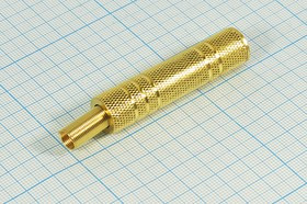 Гнездо Audio Jack стерео 6.3мм на кабель; №1544 гн 6,3стерео\3C[Au]\каб \пруж хвост\\