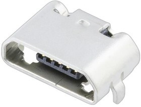 MX-105164-0001, Гнездо, USB B micro, на PCB, SMT, PIN: 5, горизонтальный, USB 2.0