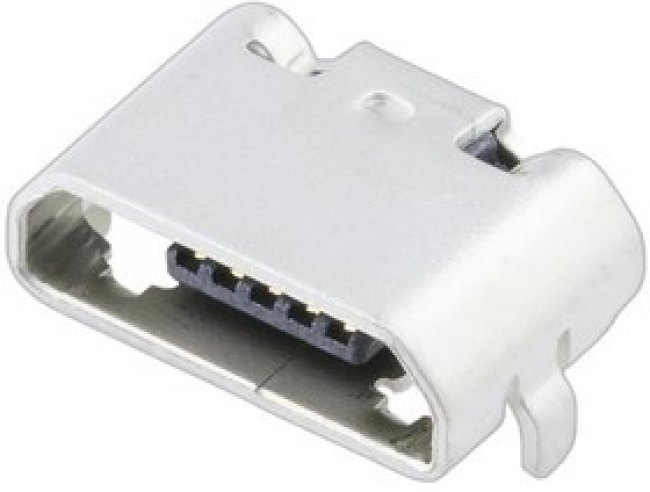 MX-105164-0001, Гнездо, USB B micro, на PCB, SMT, PIN: 5, горизонтальный, USB 2.0