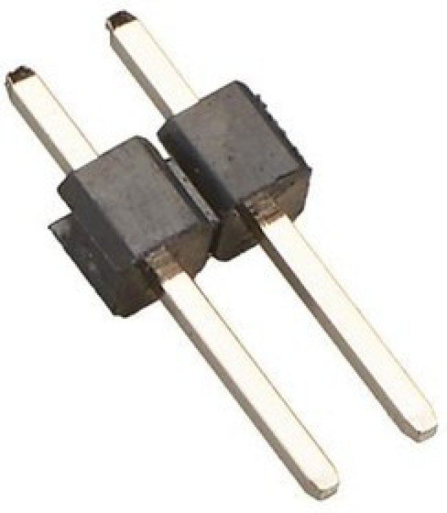 DS1021-1*2SF11-B, Вилка штыревая, шаг 2.54мм, 1x2, прямая
