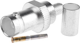 1-1478061-0, Straight 75 Cable Mount BNC Connector, jack, Silver, Crimp Termination, URM 70 1-1478061-0, Straight 75 Cable Mount BNC Connector, jack, Silver, Crimp Termination, URM 70