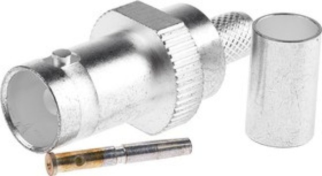 1-1478061-0, Straight 75 Cable Mount BNC Connector, jack, Silver, Crimp Termination, URM 70 1-1478061-0, Straight 75 Cable Mount BNC Connector, jack, Silver, Crimp Termination, URM 70