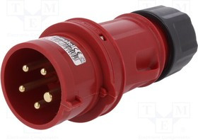 FAM-13301, Разъем: питания AC, трехфазный, вилка, "папа", 16А, 380/415ВAC