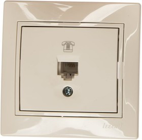 Телефонная розетка MIRA евро белый с белой вставкой 701-0202-137
