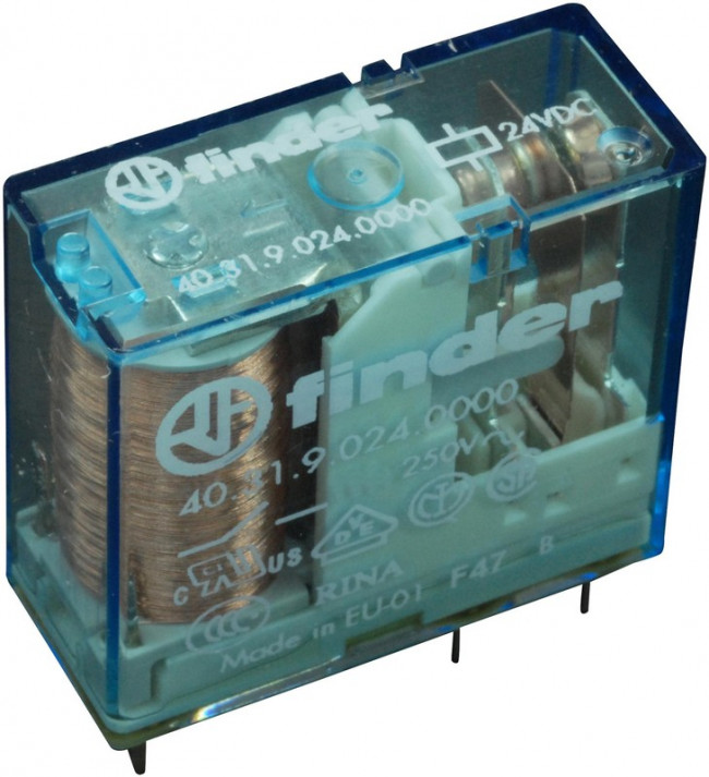 40.31.9.024.0000, Реле питания, вставной, SPDT, 24 В DC, 10 А, 40, Сквозное Отверстие, DC