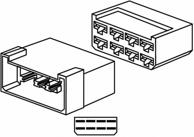 Корпус комбинированного разъема 5112, 8 контактов 30970