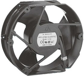 EFB1524SHG-F00, DC Fans DC Tubeaxial Fan, 172x150x50.8mm, 24VDC, Ball Bearing, 3-Lead Wires, Tachometer