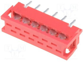 DS1015-02-12R6, Разъем Micro-MaTch Разъем PIN 12 IDC,THT плату,на шлейф DS1015-02-12R6, Разъем Micro-MaTch Разъем PIN 12 IDC,THT плату,на шлейф