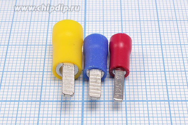 Наконечник кабельный штекер2,9x0,9, S5,0, обжимной, желтый, VBL5-10; №1687 клемма нак/каб штек 2,9x0,9\\S5,0 \обж\жел\ VBL5-10