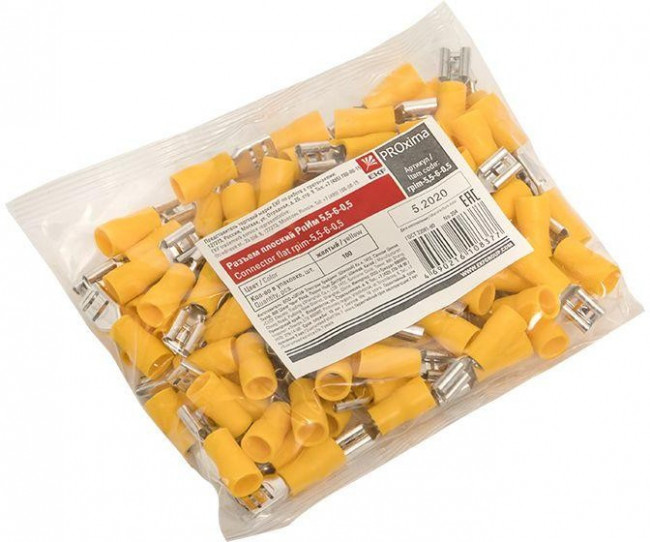 Разъем плоский РпИм 5.5-6-0.5 (уп.100шт) EKF rpim-5.5-6-0.5