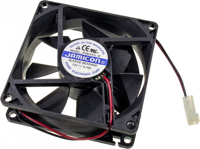 JF0825S1L-R, вентилятор 12В 80х80х25мм подшипник скольжения 2000об/мин