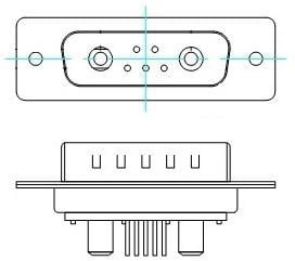 681S7W2103L001, 7 Way Through Hole D-sub Connector Plug 681S7W2103L001, 7 Way Through Hole D-sub Connector Plug