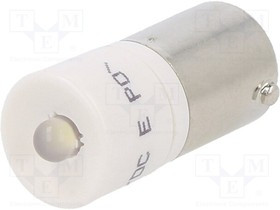 1860035W3D, Индикат.лампа: LED; BA9S,T10; белый; пластик; 24ВAC; 24ВDC