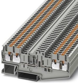 Disconnect terminal, push-in connection, 0.14-4.0 mm², 4 pole, 16 A, 6 kV, gray, 3210194 Disconnect terminal, push-in connection, 0.14-4.0 mm², 4 pole, 16 A, 6 kV, gray, 3210194
