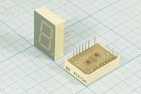 Светодиодный дисплей красный, 7 сегментов, 1 разряд, высота 20,3 мм, 500 мкд, MS181A; №7020 R СД дис