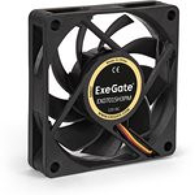 Вентилятор ExeGate EX07015H3PM, 70x70x15 мм, Hydraulic bearing (гидродинамический), 3pin+Molex, 3000