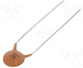 CC-82/100, Конденсатор: керамический, 82пФ, 100В, SL, ±10%, THT, 5мм