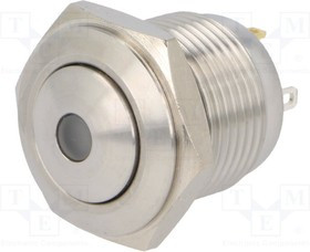 V16B-10D-12G-S, Переключатель антивандальный, Положения 2, SPST-NO, 2A/36ВDC