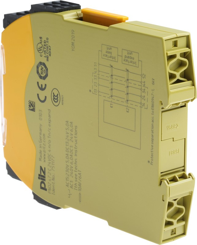 751177, Dual-Channel Expansion Module Safety Relay, 24V dc, 4 Safety Contacts