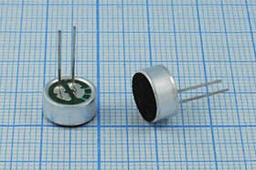 Микрофон электретный с повышенной чувствительностью c выводами, 9.7x4.5мм; №4281а микэ 9,7x 4,5\O\2P