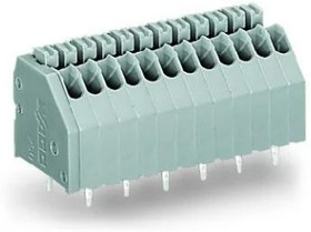 250-412/000-006, 12-конт.клем колодка, шаг 2,5 мм, наж. кнопка, синяя