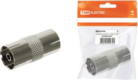 Переходник гнездо TV - гнездо TV, инд. упаковка TDM