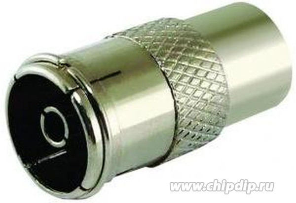 Переходник гнездо TV - гнездо TV, инд. упаковка TDM