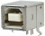 UJ2-BH-W1-TH, USB Connectors USB 2.0 type B jack 4 pin Horiz White TH