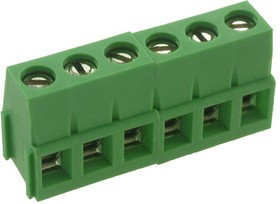 MC24364, TERMINAL BLOCK EUROSTYLE, 6 POSITION, 26-12AWG