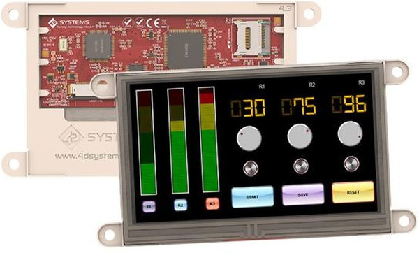GEN4-ULCD-43D, Дисплей: TFT, 4,3", 480x272, Размер окна: 95,04x53,86мм, 460кд/м2