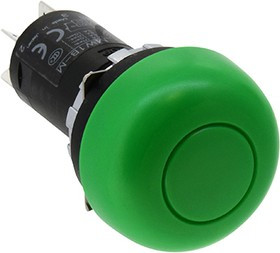 MW1B-A32G, Кнопочный переключатель, MW Series, 22 мм, DPDT, Обслуживаемый, Грибовидный, Зеленый