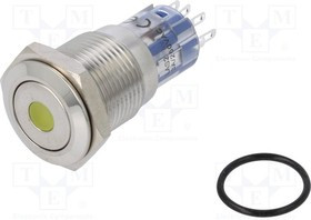 MP0045/1E1AM012S, Переключатель: антивандальный, DPDT, 3A/250ВAC, IP67, ON-(ON)