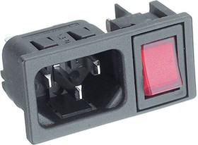 BZM42/Z0000/55C, IEC Connector, Inlet, C14, 250V, 1 Pole - Non-Illuminated, Black BZM42/Z0000/55C, IEC Connector, Inlet, C14, 250V, 1 Pole - Non-Illuminated, Black