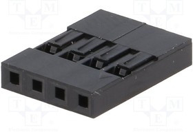 NSR-04, Вилка, штыревой, NSR/NOR, "мама", PIN: 4, без контактов, 2,54мм NSR-04, Вилка, штыревой, NSR/NOR, "мама", PIN: 4, без контактов, 2,54мм