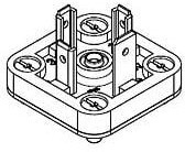 121012-0007, Circular DIN Connectors B143 BASE3POLE+EARTH
