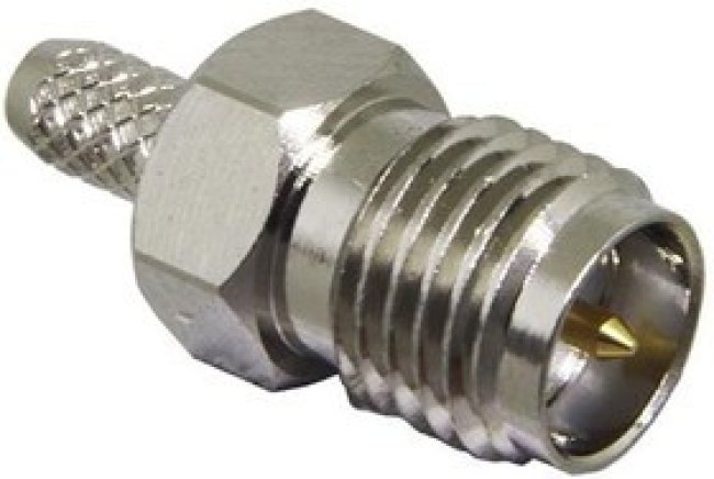 CONREVSMA011, RF Connectors / Coaxial Connectors RP-SMA Fml Cbl End Crimp - RG-174 Cbl