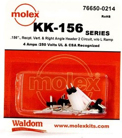 76650-0214, Headers & Wire Housings KK-156 Kit no ramp V & RA Hdr Rec 2Ckt 76650-0214, Headers & Wire Housings KK-156 Kit no ramp V & RA Hdr Rec 2Ckt
