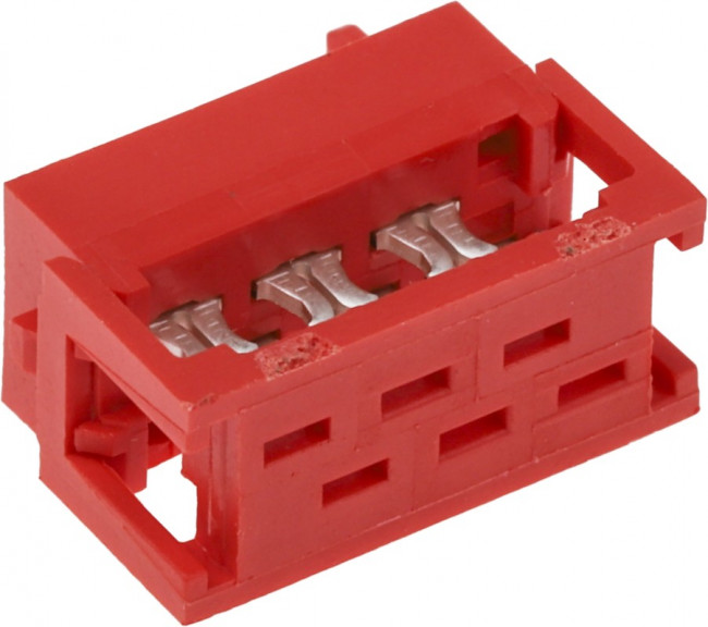 7-215083-6, Conn IDC Connector M 6 POS 1.27mm IDT RA Cable Mount Box/Carton