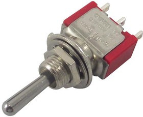 1MS4T1B5M1QE, Рычажный переключатель, (Вкл.)-Выкл.-(Вкл.), SPDT, Без Подсветки, Серия 1MS4, Панель, 5 А