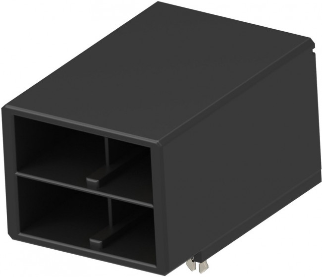 1-1123309-2, Conn Shrouded Header (4 Sides) PIN 4 POS 10.16mm Solder RA Thru-Hole Tube