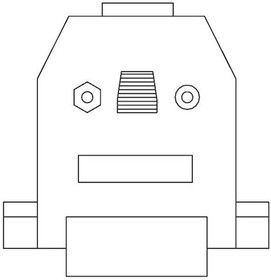 156-2015-EX, D-Sub Backshells 15C LOCKING PLASTIC