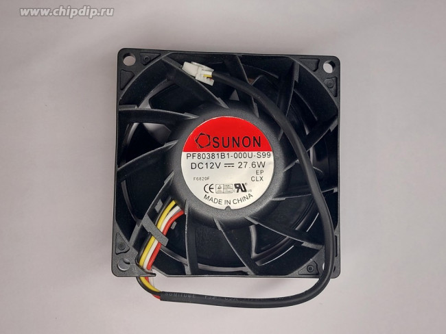 Вентилятор Sunon PF80381B1-000U-S99 12V DC 27.6W 80X38 4pin Вентилятор Sunon PF80381B1-000U-S99 12V DC 27.6W 80X38 4pin
