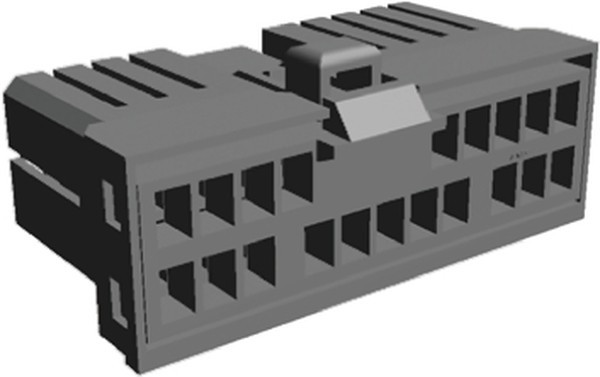 176119-6, Automotive Connectors 070 MLC II PLUG ASY 20P GRAY