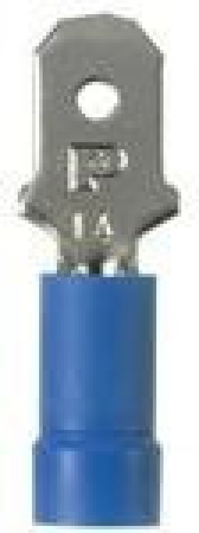 EDV14-250P-Q, Disconnect Terminal 14-16AWG Brass Blue 22.4mm Tin Bag