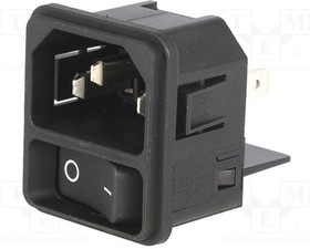 DC11.0001.303, Разъем IEC 60320 питания AC C14 (E),с выключателем гнездо