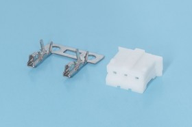 MU-3F, Разъем питания 3 контакта, гнездо на кабель, шаг 2мм