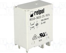RS50-Z-24VDC, Реле: электромагнитное, DPST-NO, Uобмотки: 24ВDC, 50А, Серия: RS50