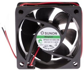 MF60251VX-1000U-A99, M Series Axial Fan, 60 x 60 x 25mm, 27cfm, 1.56W, 12 V dc MF60251VX-1000U-A99, M Series Axial Fan, 60 x 60 x 25mm, 27cfm, 1.56W, 12 V dc